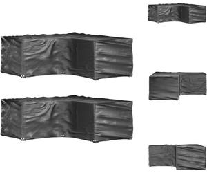 vidaXL Housses pour meubles de jardin en L 2 pcs. 12 oeillets 185x185x70 cm - Housses de protection pour meubles de jardin