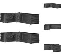 vidaXL Housses pour meubles de jardin en L 2 pcs. 16 oeillets 210x260x80 cm - Housses de protection pour meubles de jardin