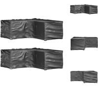 vidaXL Housses pour meubles de jardin en L 2 pcs. 16 oeillets 215x215x70 cm - Housses de protection pour meubles de jardin