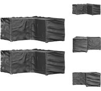 vidaXL Housses pour meubles de jardin en L 2 pcs. 16 oeillets 215x215x90 cm - Housses de protection pour meubles de jardin