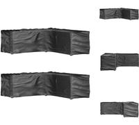vidaXL Housses pour meubles de jardin en L 2 pcs. 16 oeillets 285x285x90 cm - Housses de protection pour meubles de jardin