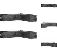 vidaXL Housses pour meubles de jardin en L 2 pcs. 20 oeillets 300x300x70 cm - Housses de protection pour meubles de jardin