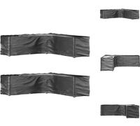 vidaXL Housses pour meubles de jardin en L 2 pcs. 20 oeillets 300x300x90 cm - Housses de protection pour meubles de jardin