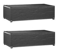 vidaXL Housses salon de jardin 2pcs 8œillets 125x70x35cm rectangulaire 3155340 Multicolore G