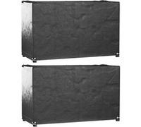 vidaXL Housses salon de jardin 2 pcs PE - Noir