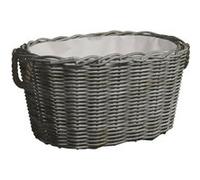 vidaXL Panier à bois de chauffage avec poignées 60x40x28 cm Gris Saule