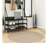 Vidaxl Tapis Huarte À Poils Courts Doux Et Lavable Sable Ø 120 Cm