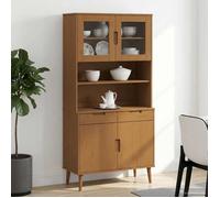 vidaXL Hutch MOLDE Caramel 90 x 35 x 100 cm Bois de pin massif 42020948