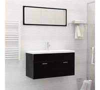 vidaXL Lavabo encastré avec robinet 91x39x18 cm Céramique blanche