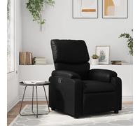 vidaXL Fauteuil Inclinable, Chaise de Relaxation avec Repose-Pieds, Siège avec Dossier et Accoudoirs Salle de Séjour, Moderne, Noir Similicuir