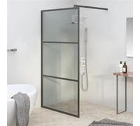 vidaXL Paroi de douche pour douche à l'italienne 100x195 cm verre ESG foncé noir