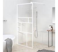 vidaXL Paroi de douche 115x195 cm ESG Verre blanc