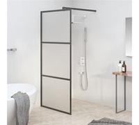 vidaXL Paroi de douche à l'italienne 80x195 cm ESG mat noir