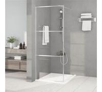 vidaXL Paroi de douche pour passage piétonnier Argenté 80x195 cm Verre ESG clair