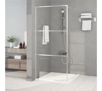 vidaXL Paroi de douche pour passage piétonnier 90x195 cm Verre ESG clair Argent