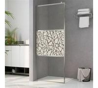 vidaXL Paroi de douche motif pierre Verre ESG 115x195 cm