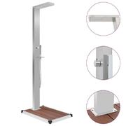 vidaXL Inox/WPC - Receveur