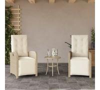 VidaXL Jardin Inclinable Rotin - Beige