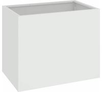 vidaXL Jardin - Jardinière blanche 50 x 32 x 40 cm en acier laminé à froid