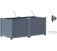 vidaXL Cache-pot de jardin 2 pc Gris clair 80 x 40 x 37,5 cm PP