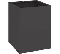 vidaXL Jardin - Jardinière noire 32 x 32 x 40 cm en acier laminé à froid