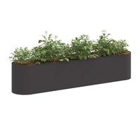 Jardinière surélevée vidaXL pour le jardin, noire, 200 x 40 x 40 cm