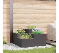 vidaXL Jardinère en acier - Noir