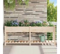 Jardinière avec étagère vidaXL, beige, 203,5 x 53 x 76,5 cm