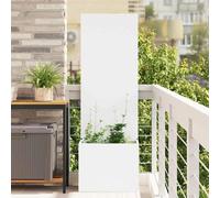 vidaXL Jardinier avec Panneau Décoratif Blanc 50 x 140 cm