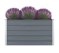 vidaXL Jardinière 100 x 100 x 45 cm Acier galvanisé Gris