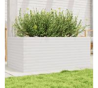 vidaXL Bac à plantes blanc 110x60x45,5 cm pin massif