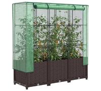 vidaXL Jardinière 120x40x138 cm - Aspect rotin