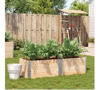 vidaXL Jardinière 150x50 cm bois de pin massif, jardinière d'extérieur, bac à fleurs, bac à tomates, jardinière de terrasse, 3295407