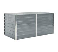 vidaXL Lit surélevé 160 x 80 x 77 cm Acier galvanisé gris