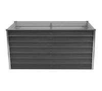 vidaXL Lit surélevé 160 x 80 x 77 cm Acier galvanisé gris