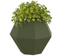 vidaXL Jardinière 2 pc Vert Olive 50 x 50 x 40 cm Acier
