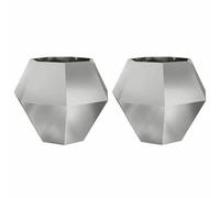 Vidaxl Jardinière 2 Pcs Argent 100 X 100 X 80 Cm Acier Galvanisé
