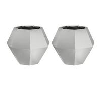 Vidaxl Jardinière 2 Pcs Argent 50 X 50 X 40 Cm Acier Galvanisé