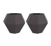 Vidaxl Jardinière 2 Pcs Noir 100 X 100 X 80 Cm Acier