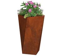 vidaXL Jardinière 2 pcs Rouillé 40 x 40 x 75 cm, Jardin et Terrasse, Bac à Plantes Résistant en Acier Rectangulaire, Idéal pour Décor et Présentation