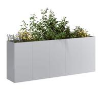vidaXL Jardinière 200x40x80 cm Acier galvanisé