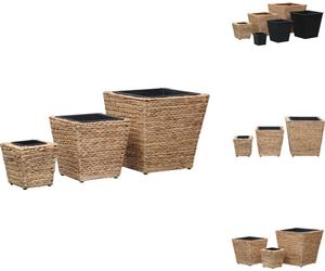 vidaXL Jardinière 3 pcs. jacinthe d'eau - Pots de fleurs & Jardinières
