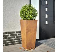 vidaXL Jardinière 35x35x75 cm Acier corten résistant aux intempéries Marron G