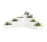 vidaXL Jardinière 4 niveaux 80,5x79x36 cm blanc bois de pin massif 825318