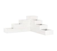 vidaXL Escalier pour plantes 4 marches 80,5x79x36 cm Blanc Pin massif