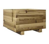vidaXL Jardinière 40x40x26,5 cm Bois de pin imprégné pour extérieur Bac à fleurs