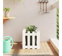 vidaXL Jardinière 40x40x40 - Pin Massif Blanc