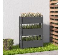 vidaXL Jardinière 77x25 cm - Bois de pin gris