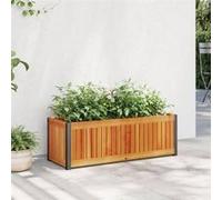 vidaXL Bac à plantes 80x30x27,5 cm bois massif d'acacia et acier