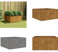 vidaXL Jardinière 80x80x40 cm en acier Corten - Pot de plantation - Jardinières - Plate-bande surélevée - Plate-bande de jardin surélevée